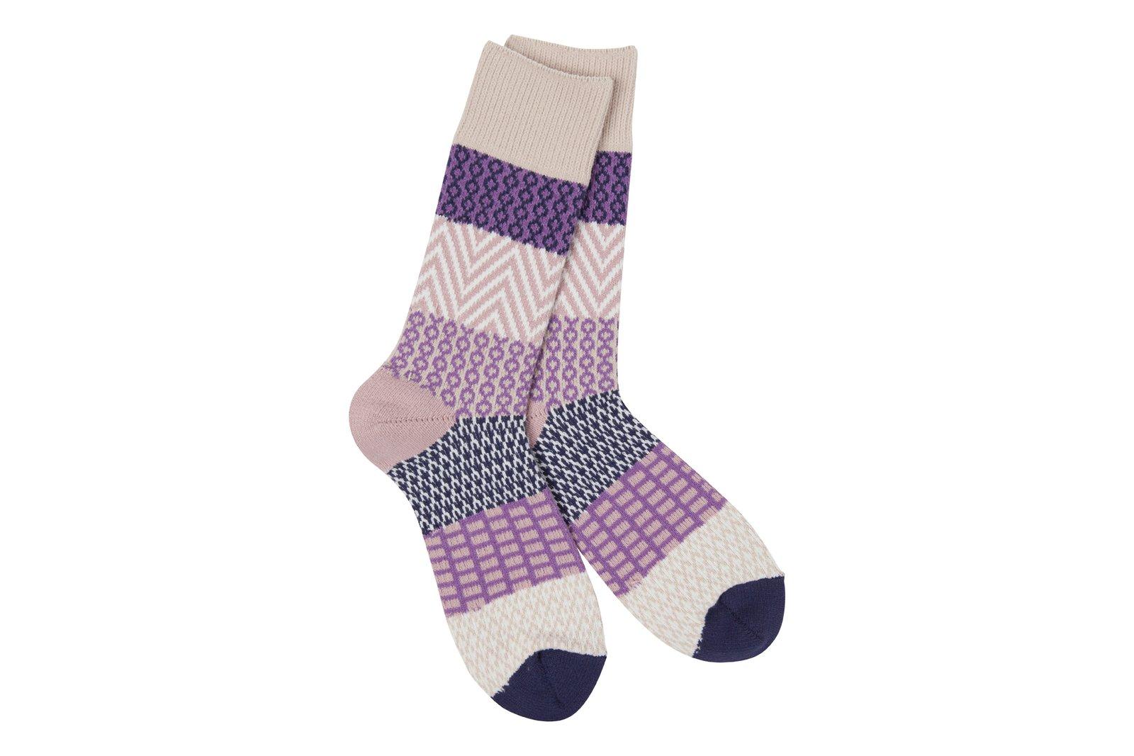 Crew Length NEW Ragg World's Softest Socks Madeline Purple 